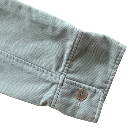 J. Jill Women's Jacket size Small Green Cargo Button Front Ribbed Textured Denim - Picture 7 of 10